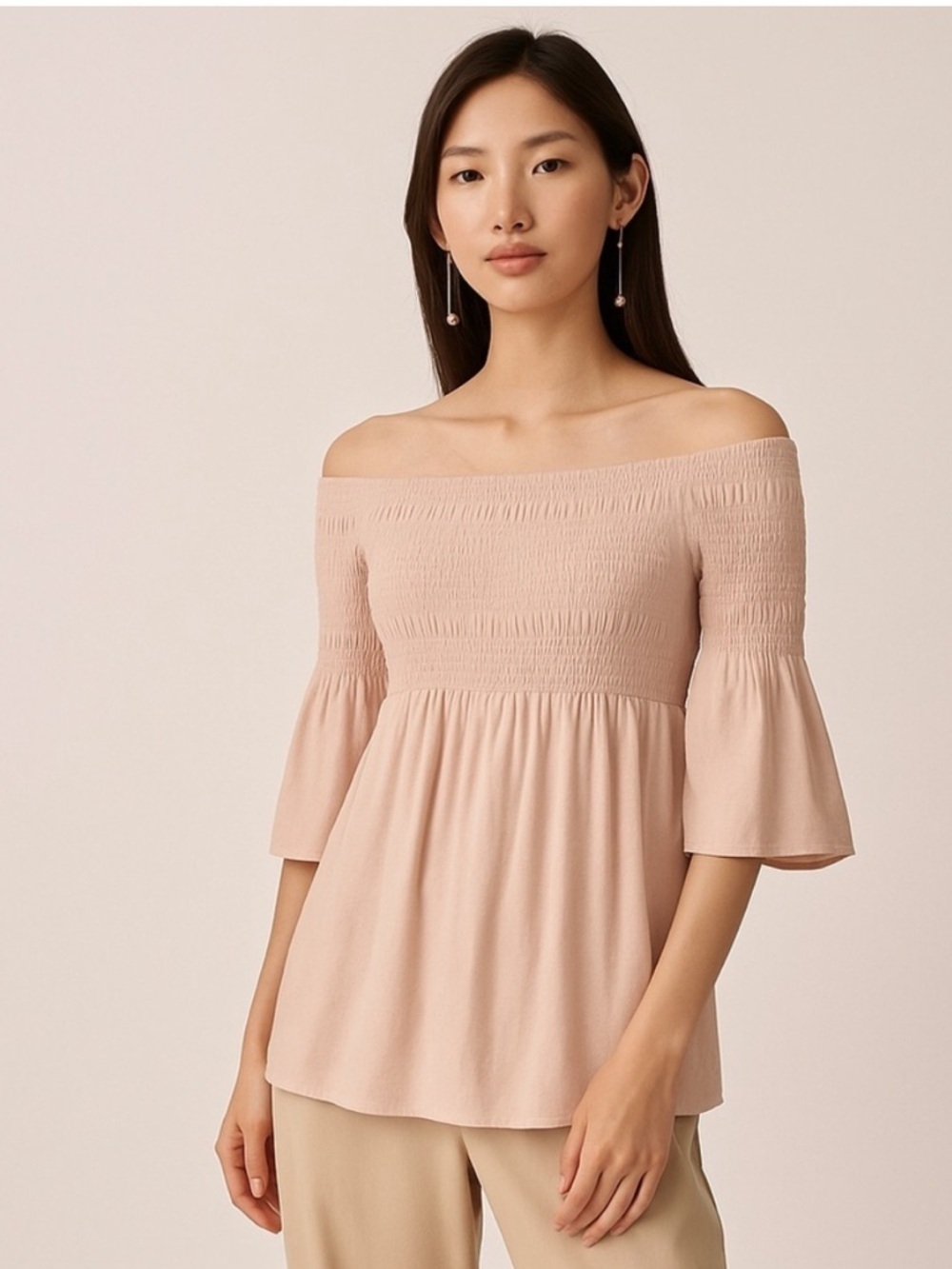 Babaton grantland blouse in pink - size small